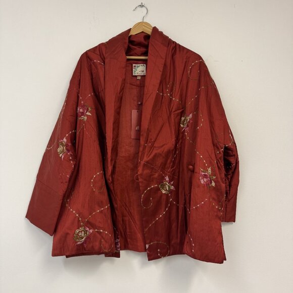 Embroidered Silk Coat - Picture 1 of 5